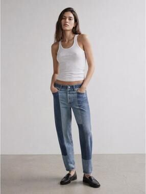 rag & bone Patchwork Blue Denim Jeans